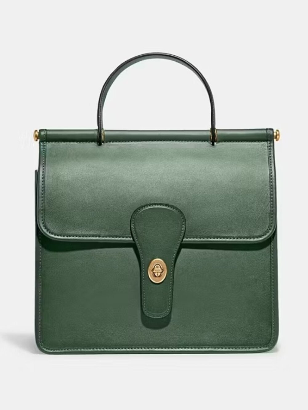 Authentic Coach Willis top handle hunter green